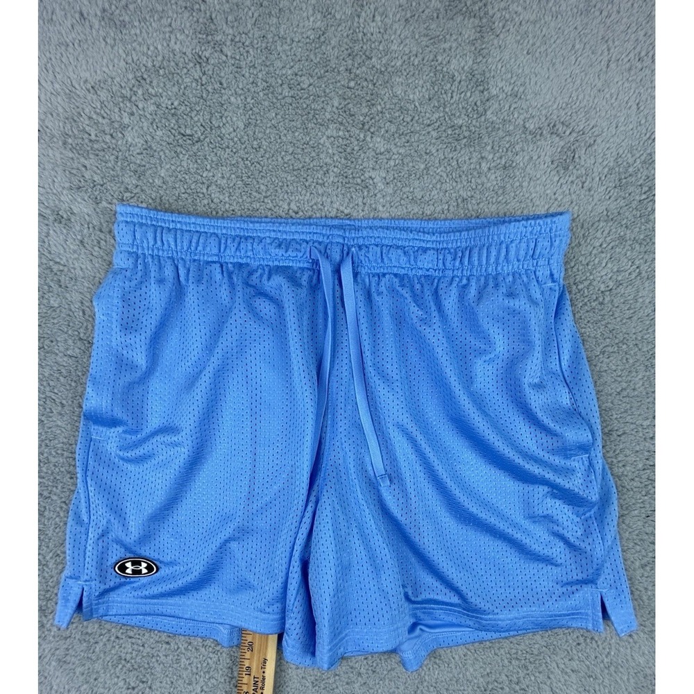 Under Armour UA Loose Fit Icon Mesh Shorts Mens Size XL Light Blue 1383355